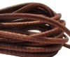 Round stitched nappa leather cord Snake-style -Bordeaux -4mm