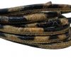 Round stitched nappa leather cord Snake style-4mm-leopard print