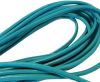 Round stitched nappa leather cord Turquoise-4mm