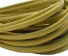 Round stitched nappa leather cord Yellow Green-2,5mm