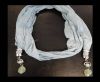Scarf With Beads Style11-Beige