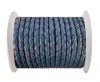 Round Braided Leather Cord SE/B/537-Denim - 4mm