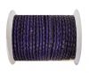 Round Braided Leather Cord SE/DB/Violet-8mm