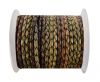 Round Braided Leather Cord SE/DM/01-Vintage Night Shades - 3mm