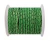 Round Braided Leather Cord SE/PB/01-Vintage Moss Green-3mm