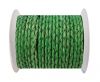 Round Braided Leather Cord SE/PB/01-Vintage Moss Green-4mm