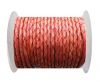 Round Braided Leather Cord SE/PB/05-Vintage Terracotta - 6mm