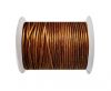 Round Leather Cord SE/R/Metallic Copper - 2mm