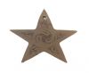 Star 8cm - Natural Leather Embossed