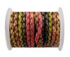 Round Braided Leather Cord SE/DM/05-Sunset - 4mm