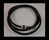 Three wrap leather bracelets SE-R-02-3MM