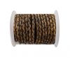 Round Braided Leather Cord SE/PB/13-Vintage Brown-6mm