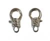 Zamak Lobster Claw Clasps-FI-7038-12mm-SILVER