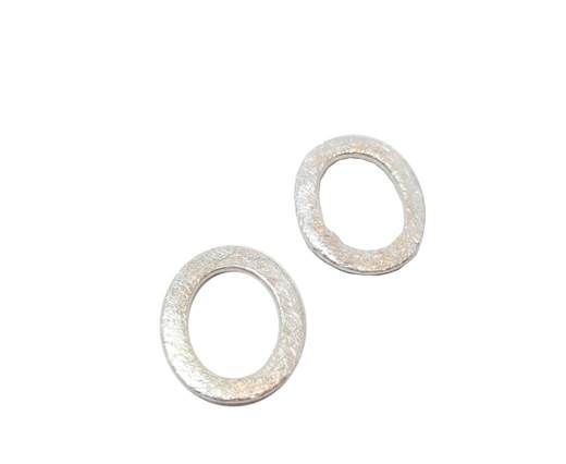Silver plated Brush Beads - 3034