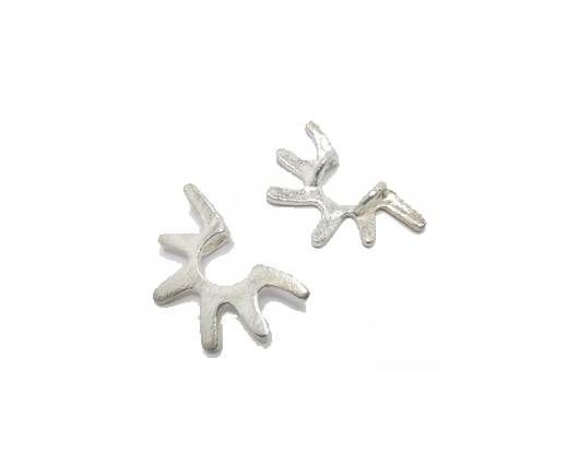 Silver plated Brush Beads - 5886