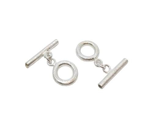 Silver plated Brush Beads - 8754