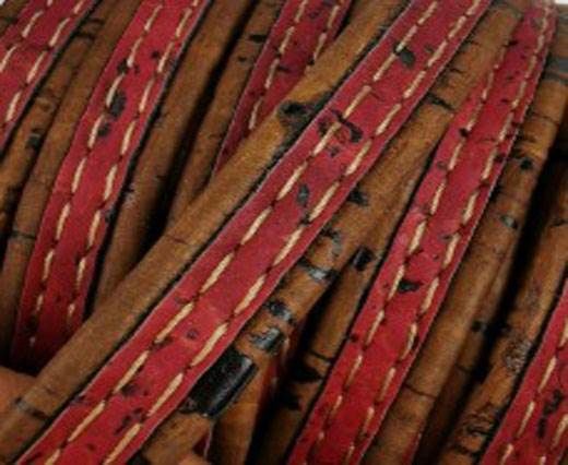Cork Flat-10mm-brown and pink