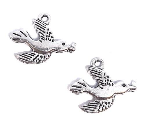 Zamak Silver Plated Bead CA-3057