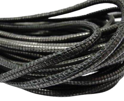 Fine Nappa-Snake-style-Gunmetal -4mm
