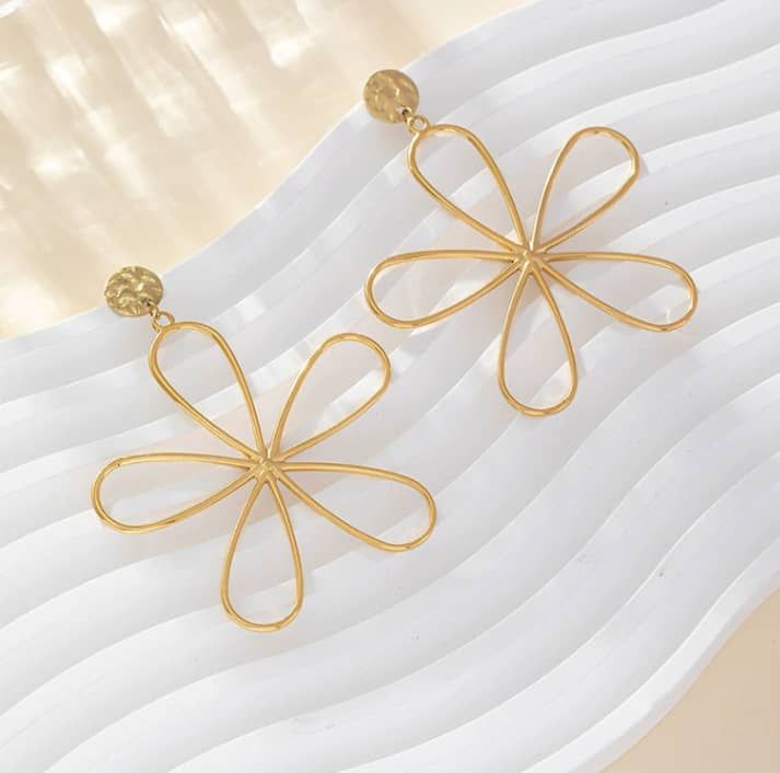 Stainless Steel Earnings - SSEAR35-PVD Gold plated