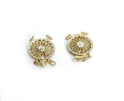Magnetic Clasps, Zamak, Gold, MG37 - 17x2,5mm
