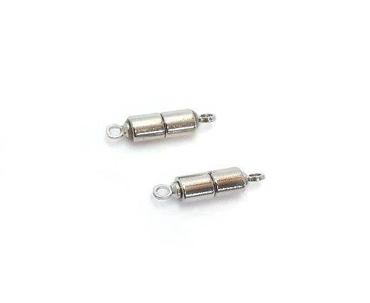 Magnetic Clasps, Zamak, Silver, MG8-5x5mm