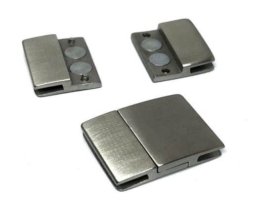 Stainless Steel Magnetic Clasp,Matt,MGST-111-20*2,5mm