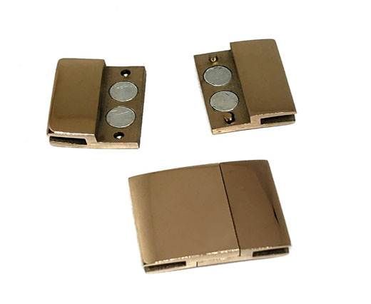 Stainless Steel Magnetic Clasp,Rose Gold,MGST-111-20*2,5mm
