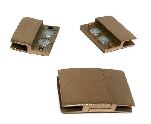 Stainless Steel Magnetic Clasp,Rose Gold,MGST-111-20*3,5mm