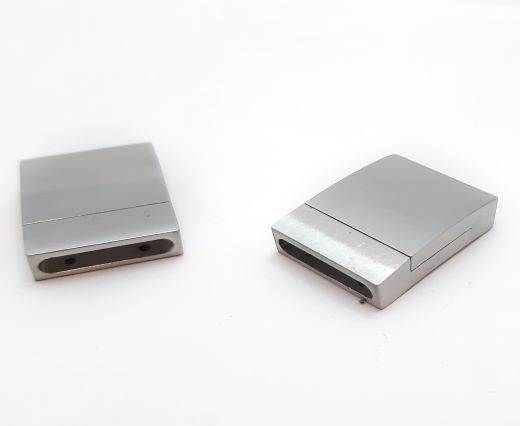 Stainless Steel Magnetic Clasp,Matt,MGST-104-15*3mm