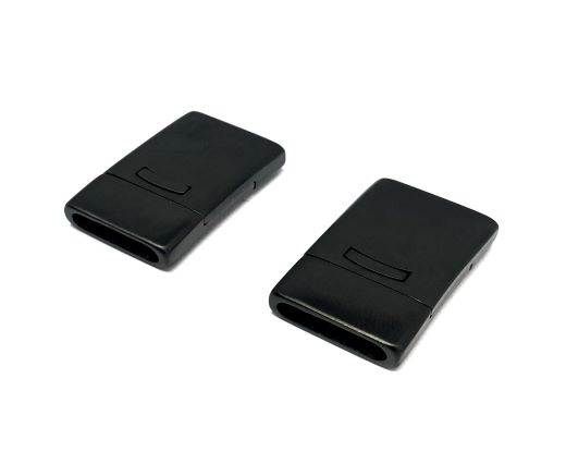 Stainless Steel Magnetic Clasp,BLACK MATT,MGST-109-14*3,5mm