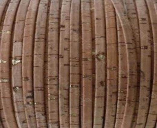 Cork Flat-5mm-natural with golden pigments