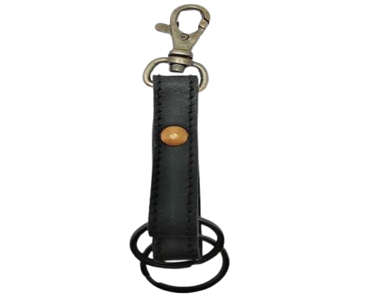 KeyChain-Plain-style1-DOUBLE -  BLACK