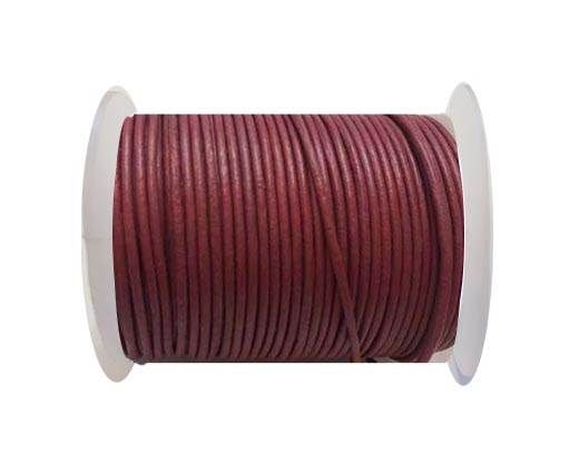 Round Leather Cord SE/R/Fuchsia-3mm
