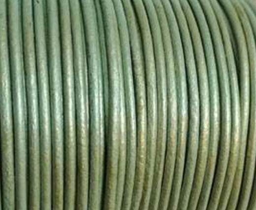 Round Leather Cord -1mm- METALLIC APPLE GREEN
