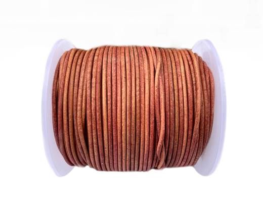 Round Leather Cord -1mm-  Vintage Pink