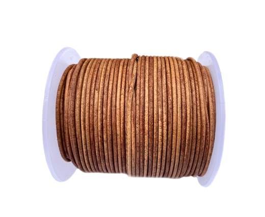 Round Leather Cord -1mm-  Vintage Rose
