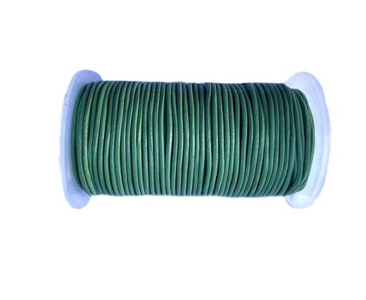 Round Leather Cord -1mm - SE R 22 Green