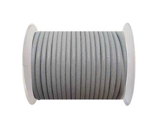 Round Leather Cord - SE.Grey  - 3mm