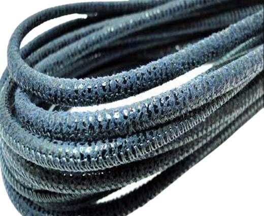 Round stitched nappa leather cord 4mm-Jeans Blue