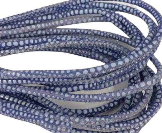 Round stitched nappa leather cord Breed Style-Pastel Blue -4mm