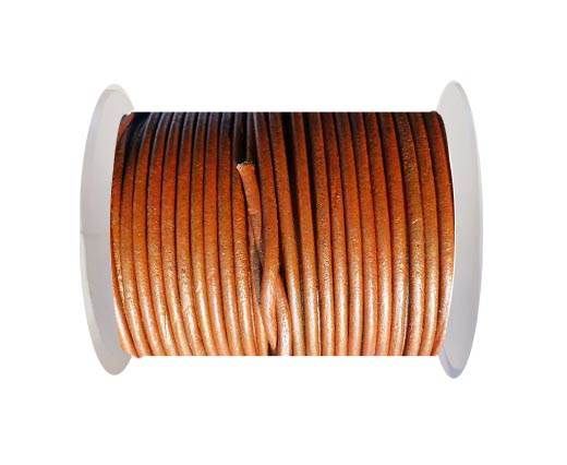 Round Leather Cord SE/R/09-Cinnamon-3mm