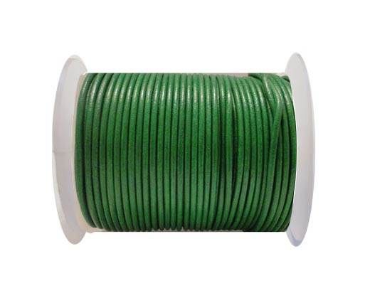 Round Leather Cord SE/R/Apple Green - 2mm