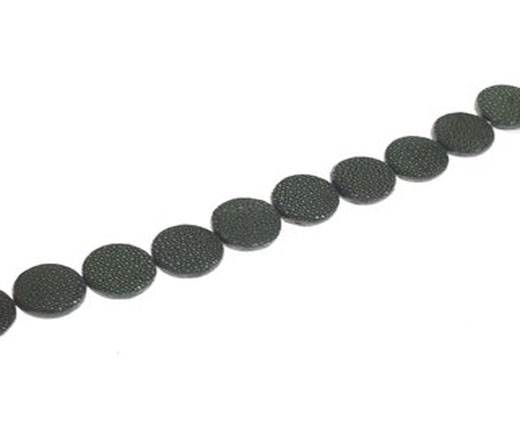 Sting Ray Beads - flat-round-dark-green-polish