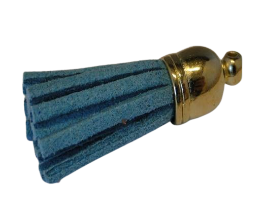 Tussels-Suede-Gold Caps-Tuquoise-30mm