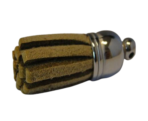 Tussels-Suede-Silver Caps-Camel-30mm
