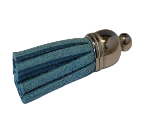 Tussels-Suede-Silver Caps-Tuquoise-30mm