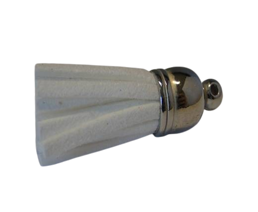 Tussels-Suede-Silver Caps-White-30mm