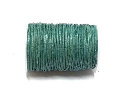 Round Leather Cord -1mm-  Vintage Dark green