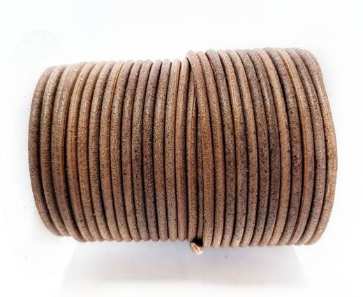 Round Leather cords  2,5mm - Vintage Taupe